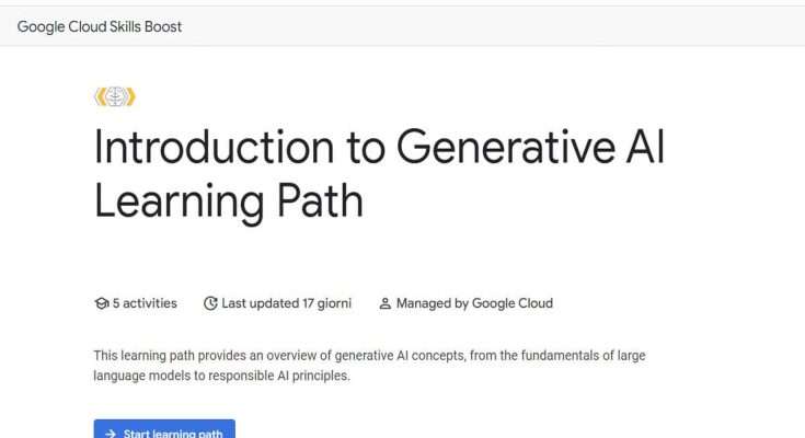 corsi google per l'ai