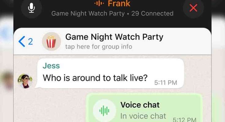 WhatsApp vocali di gruppo