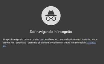 modalità incognito google