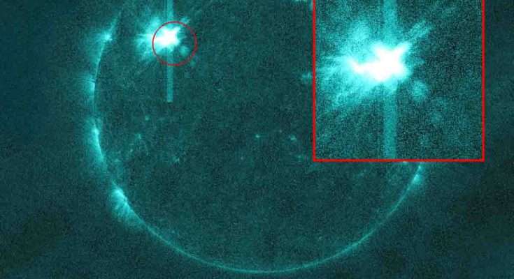 Forte brillamento solare di classe X1.7