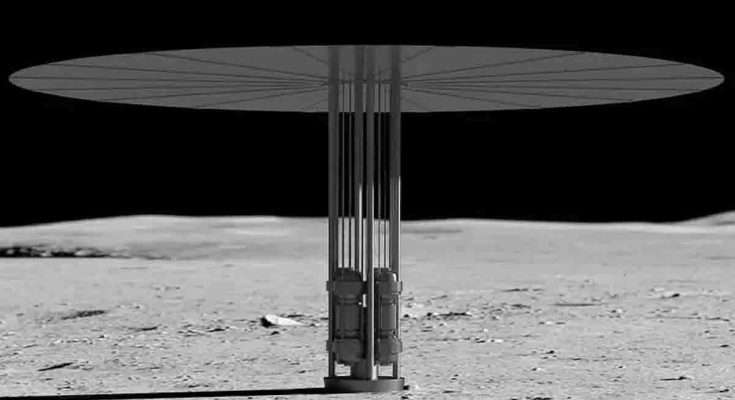 reattore a fissione nucleare sulla Luna