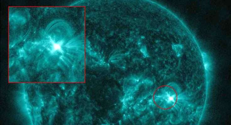 Brillamento Solare di classe M7.4 dell'AR 13599 quali implicazioni per la Terra