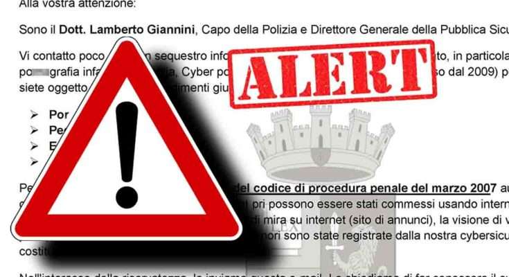 Email da Lamberto Giannini, capo della Polizia