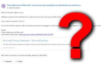 Abbiamo ricevuto la tua richiesta di un codice monouso continue email di Microsoft, cosa succede