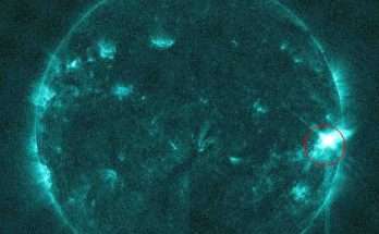 brillamento solare di classe M9.5: