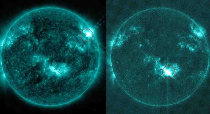 doppia eruzione solare