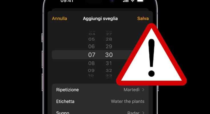 sveglia iPhone non funziona