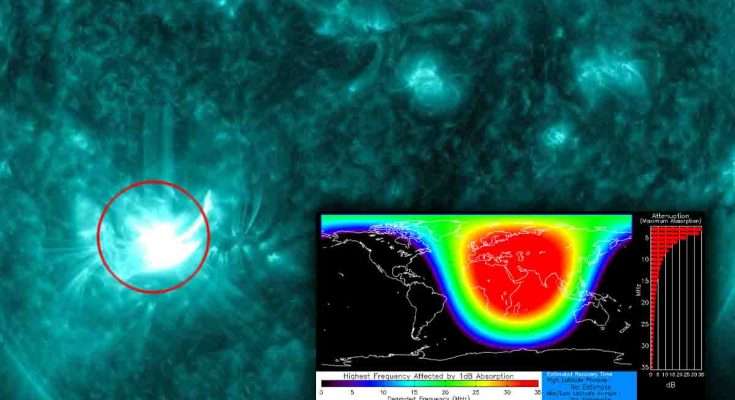 Blackout radio R3 esplosione X1.43