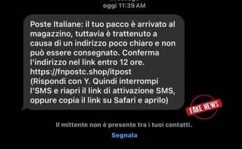 Poste italiane il tuo pacco è arrivato in magazzino truffa