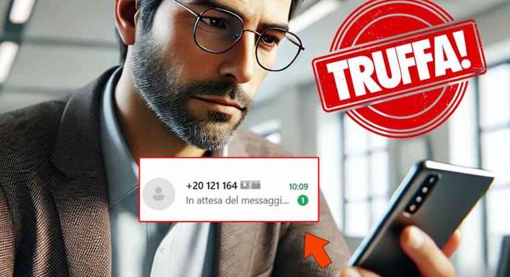 Truffa WhatsApp prefisso 0020 +20