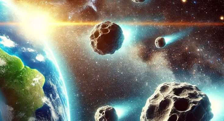 Cinque asteroidi verso la terra