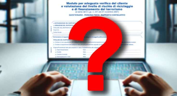 Questionario antiriciclaggio PostePay da parte di Poste Italiane