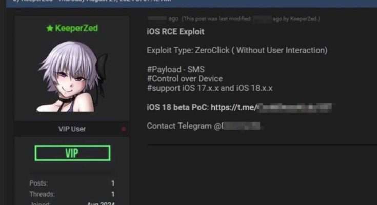 Exploit zero-click per iOS