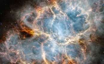 Il resto di supernova della Nebulosa del Granchio, visibile qui nelle lunghezze d'onda infrarosse, è un PeVatron - (NASA, ESA, CSA, STScI, Tea Temim- Princeton University)